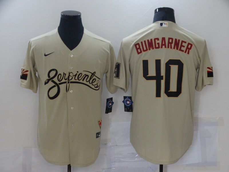 Men Arizona Diamondback #40 Bumgarner City Edition Gray Game Nike 2021 MLB Jersey